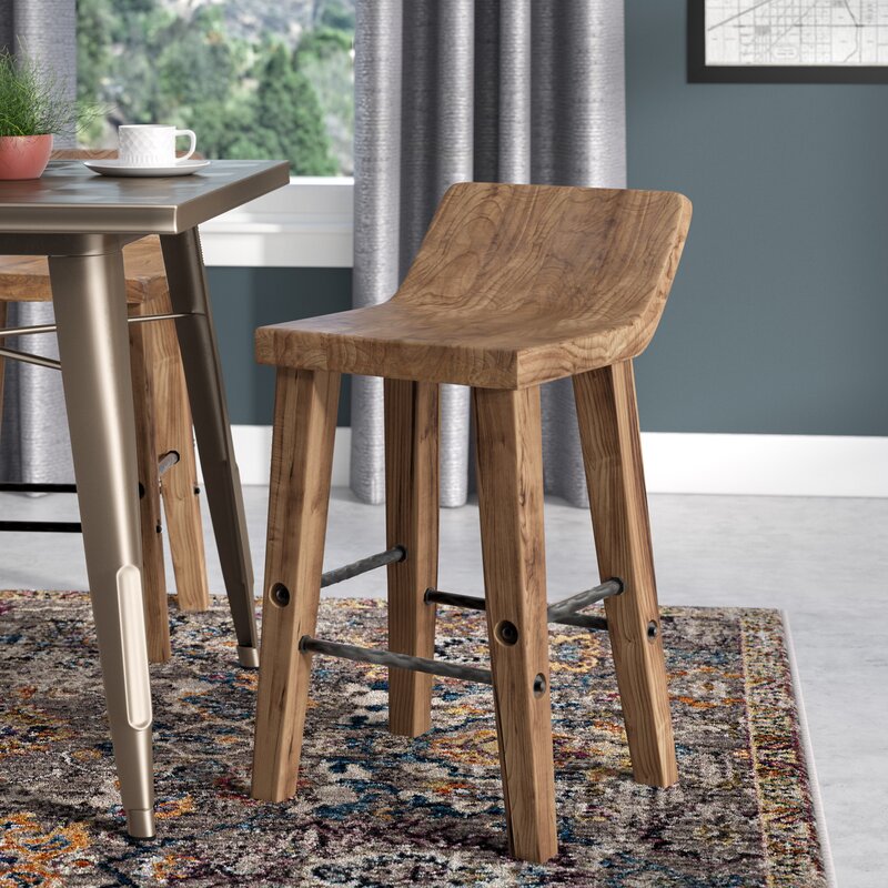 Joss And Main Tabouret De Bar Et De Comptoir En Bois Massif De 30 Po